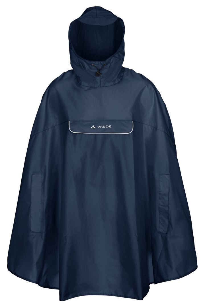 VAUDE - Valdipino Poncho - marine - Unisex - Maat S