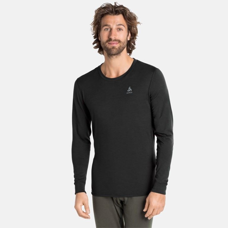Odlo Merino 200 Crew Neck Ls Thermoshirt Heren Black L