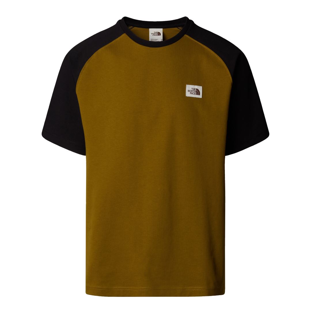The North Face Heritage S/S T-Shirt Heren Moss Green - TNF Black M