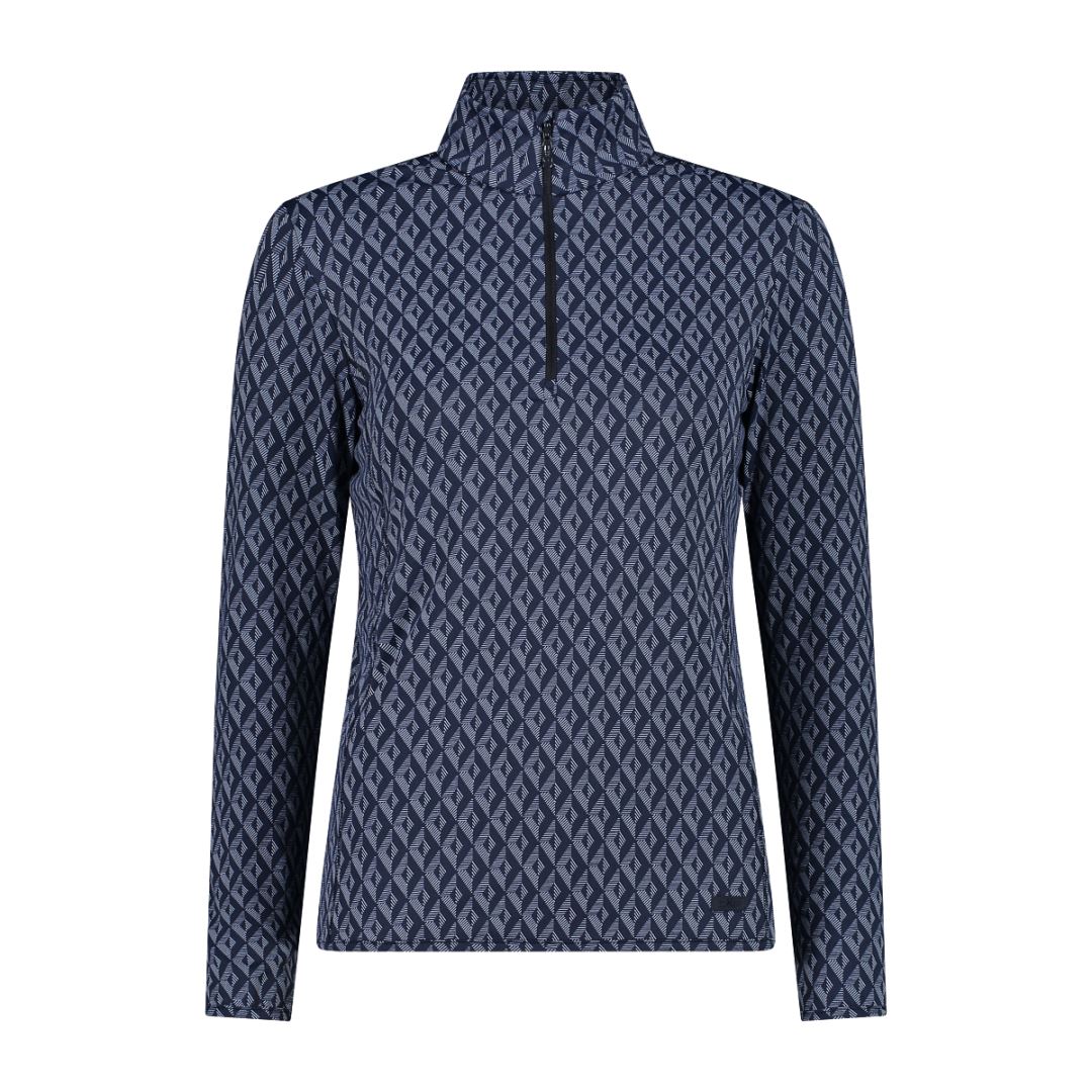 CMP Printed Pully Dames B.Blue-Bianco D44