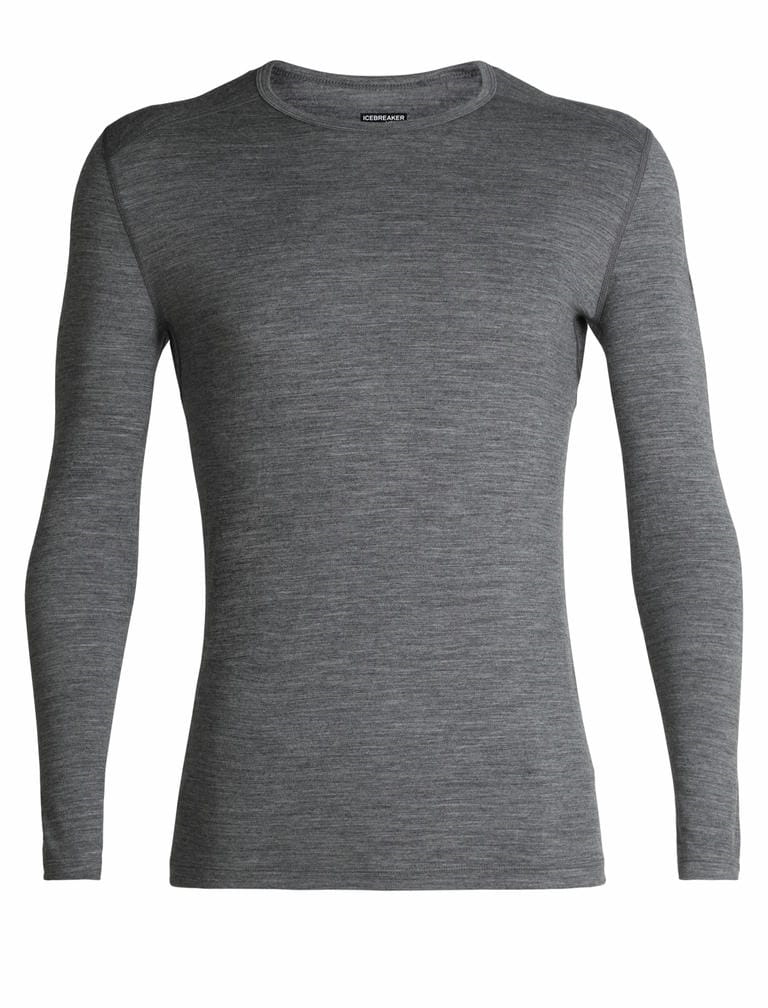 Icebreaker 200 Oasis LS Crewe Thermoshirt Heren Gritstone HTHR L