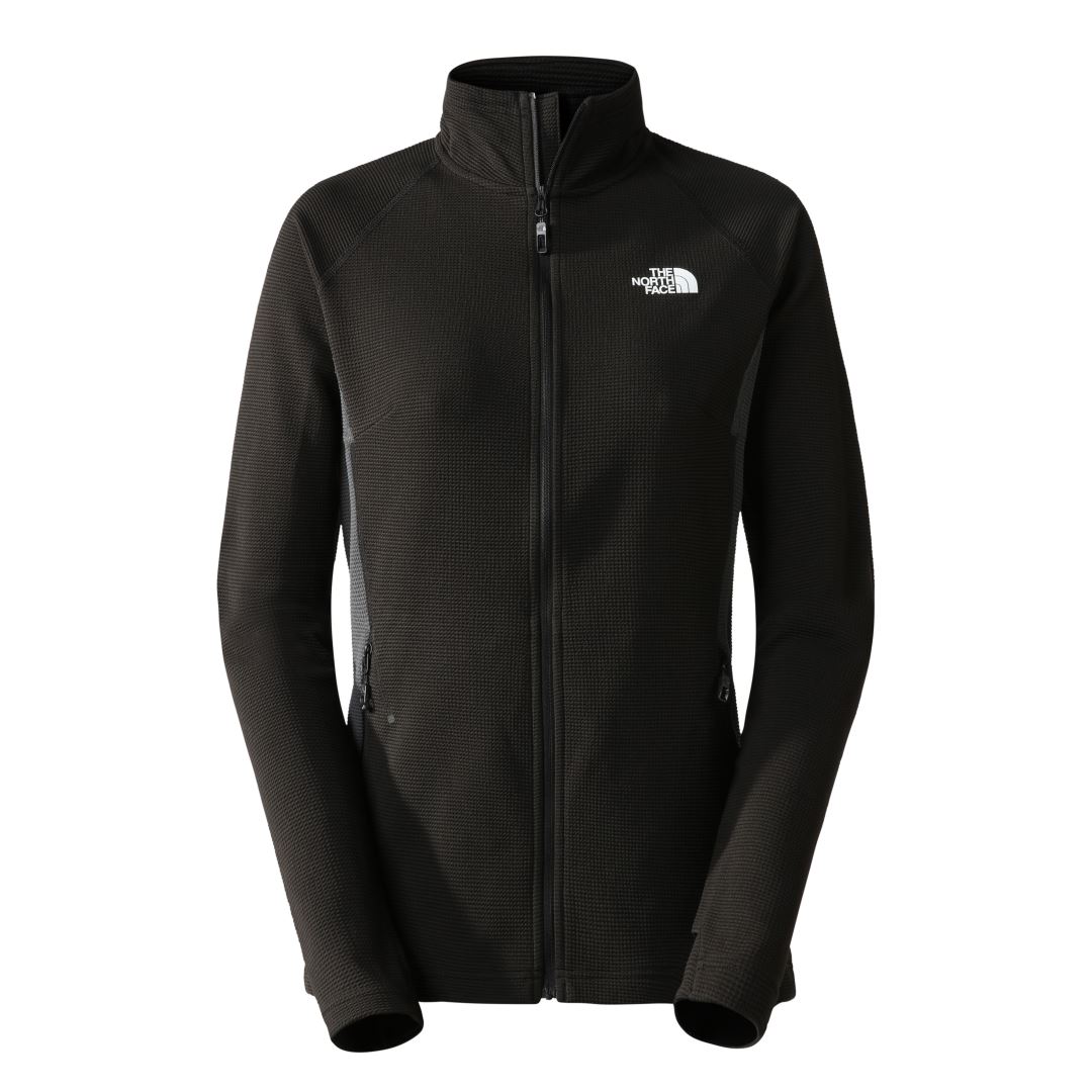 The North Face Athletic Outdoor Full Zip Midlayer Dames Fleece Tnf Black-Asphalt Grey M