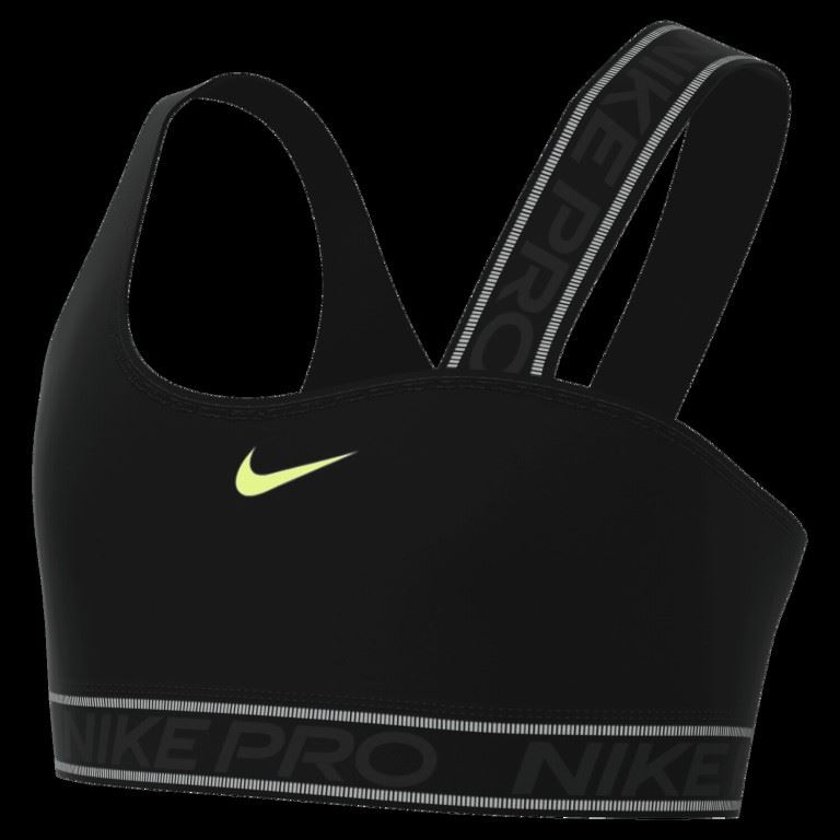 Nike Pro Swoosh Sport Bh Kinderen Black/Light Lemon Twist M