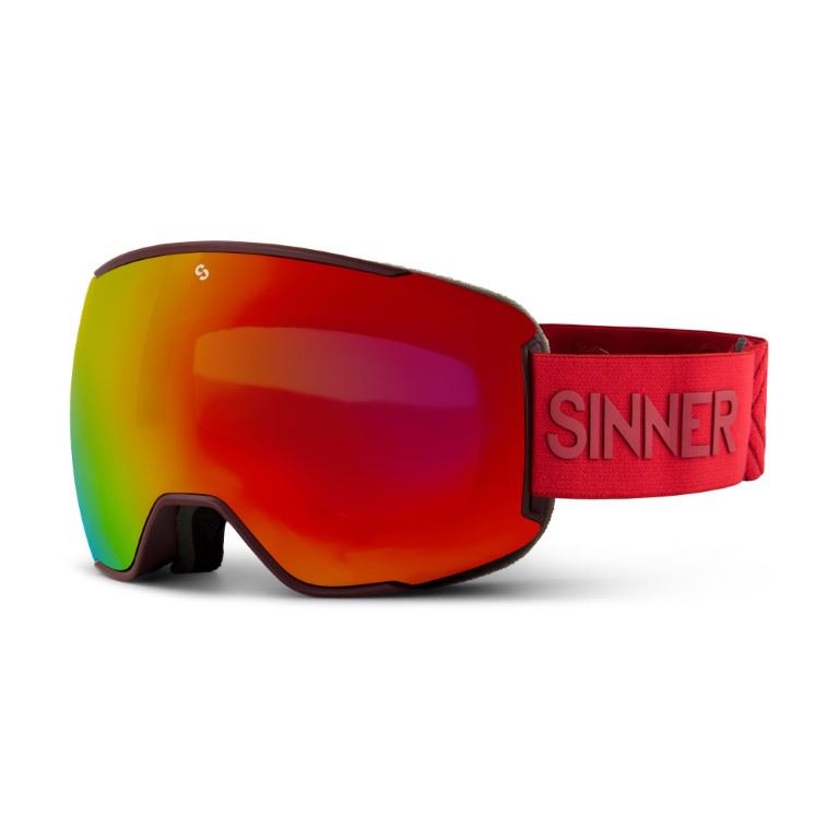 Sinner SNOWFLAKE skibril - Bordeaux Rood