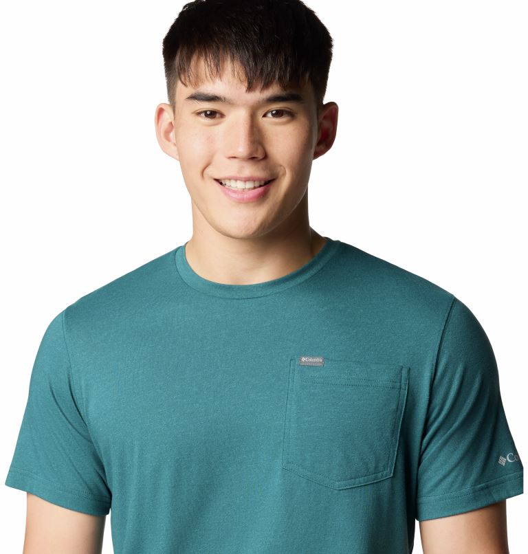Columbia Thistletown Hills™ Pocket T-shirt Heren River Blue Heat L
