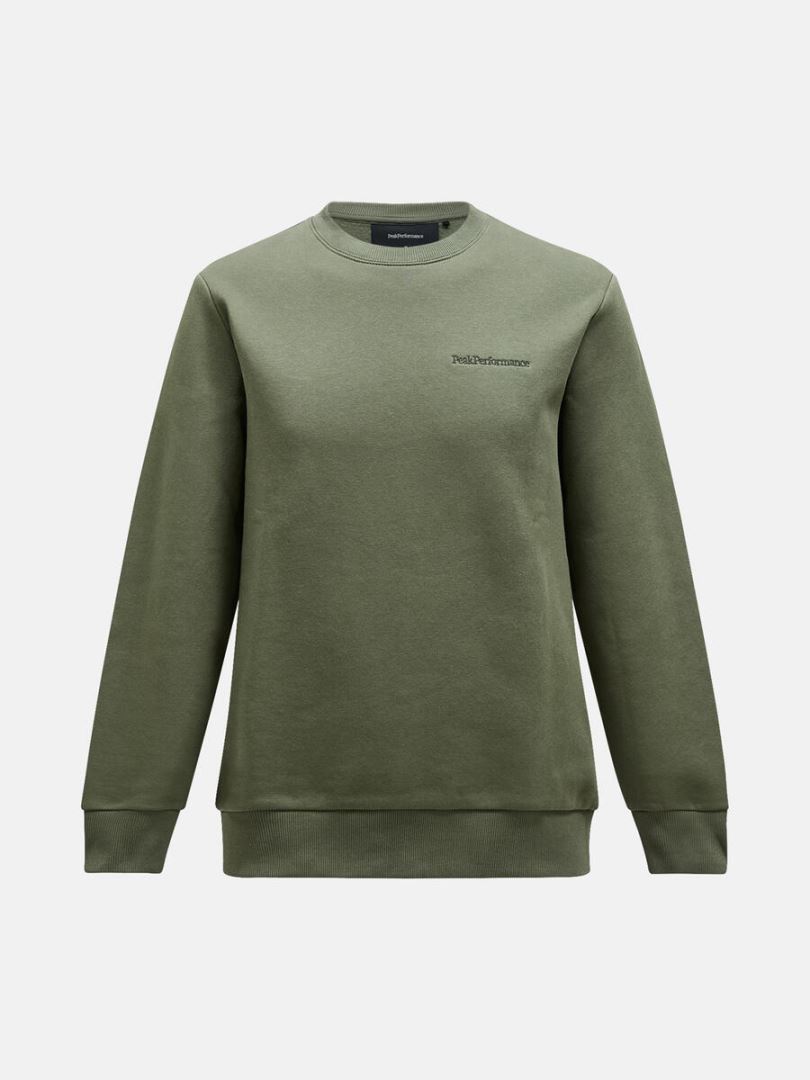 Peak Performance Original Small Logo Crew Trui Heren Pine Needle XL
