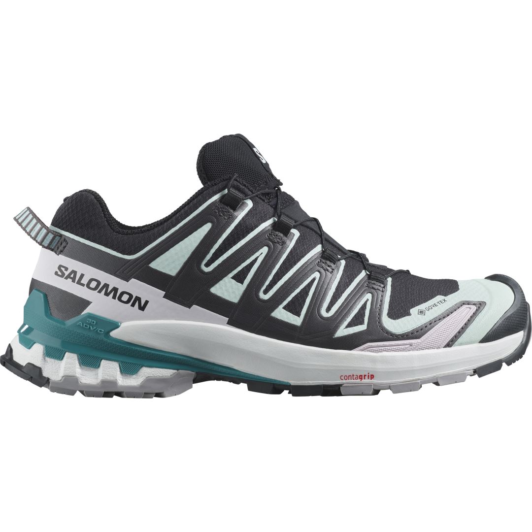 Salomon XA PRO 3D V9 GORE-TEX Lage Wandelschoen Dames Black/Bleached Aqua/Harbor Blue 6,5 (40)