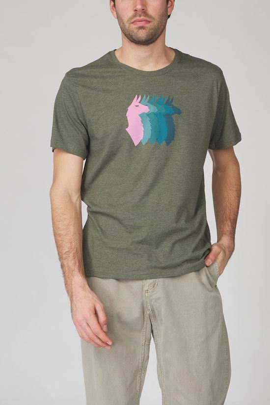 Cotopaxi Llama Sequence Organic T-Shirt Heren Fatigue M