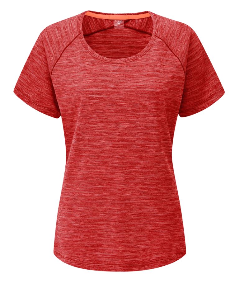 Rab Wisp T-Shirt Dames Tuscan Red 14
