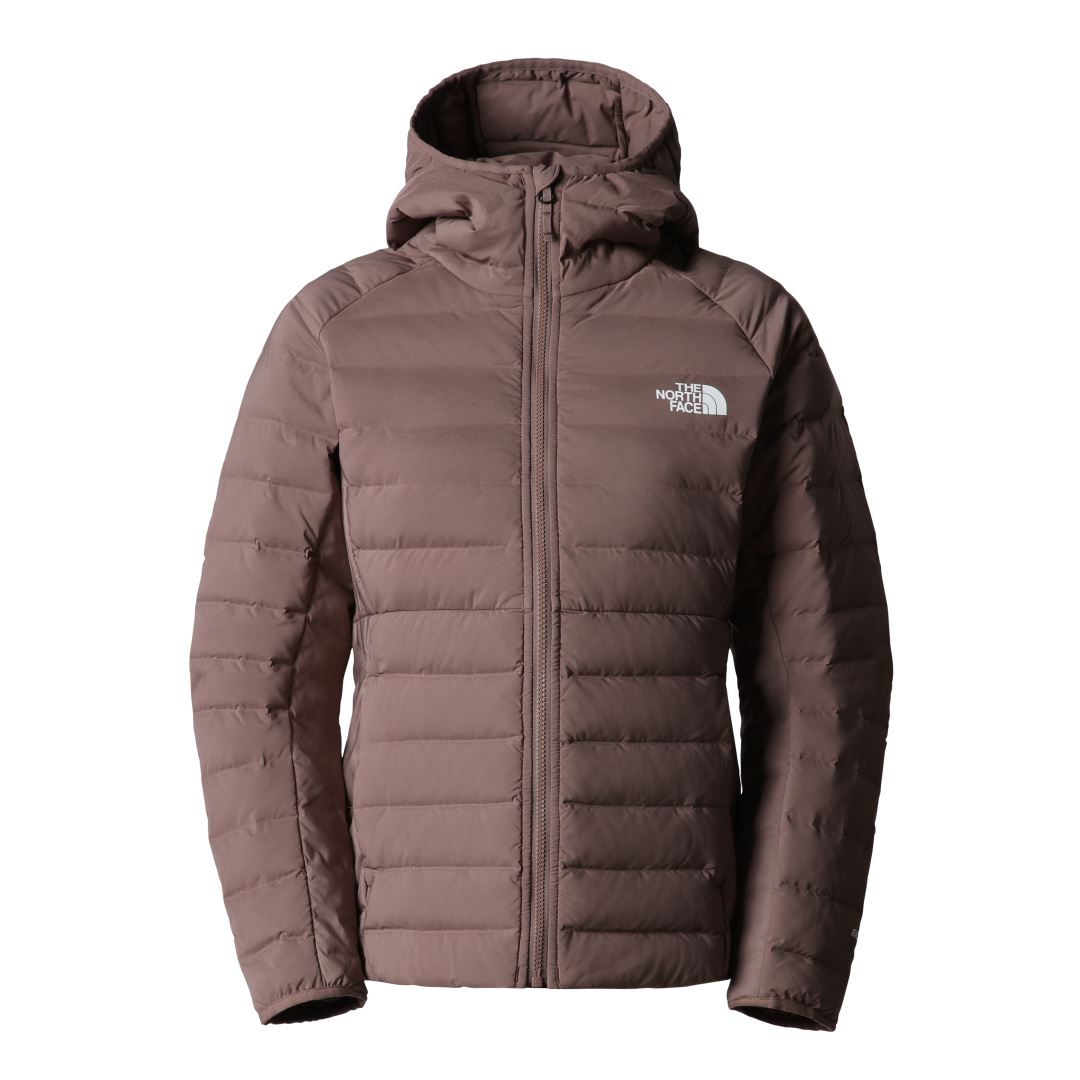 The North Face Belleview Stretch Down Hoodie Dames Isolatiejas Deep Taupe XL
