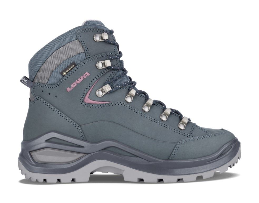 Lowa Renegade Evo Gtx Mid Hoge Wandelschoen Dames Steel Blue/Old Rose 4