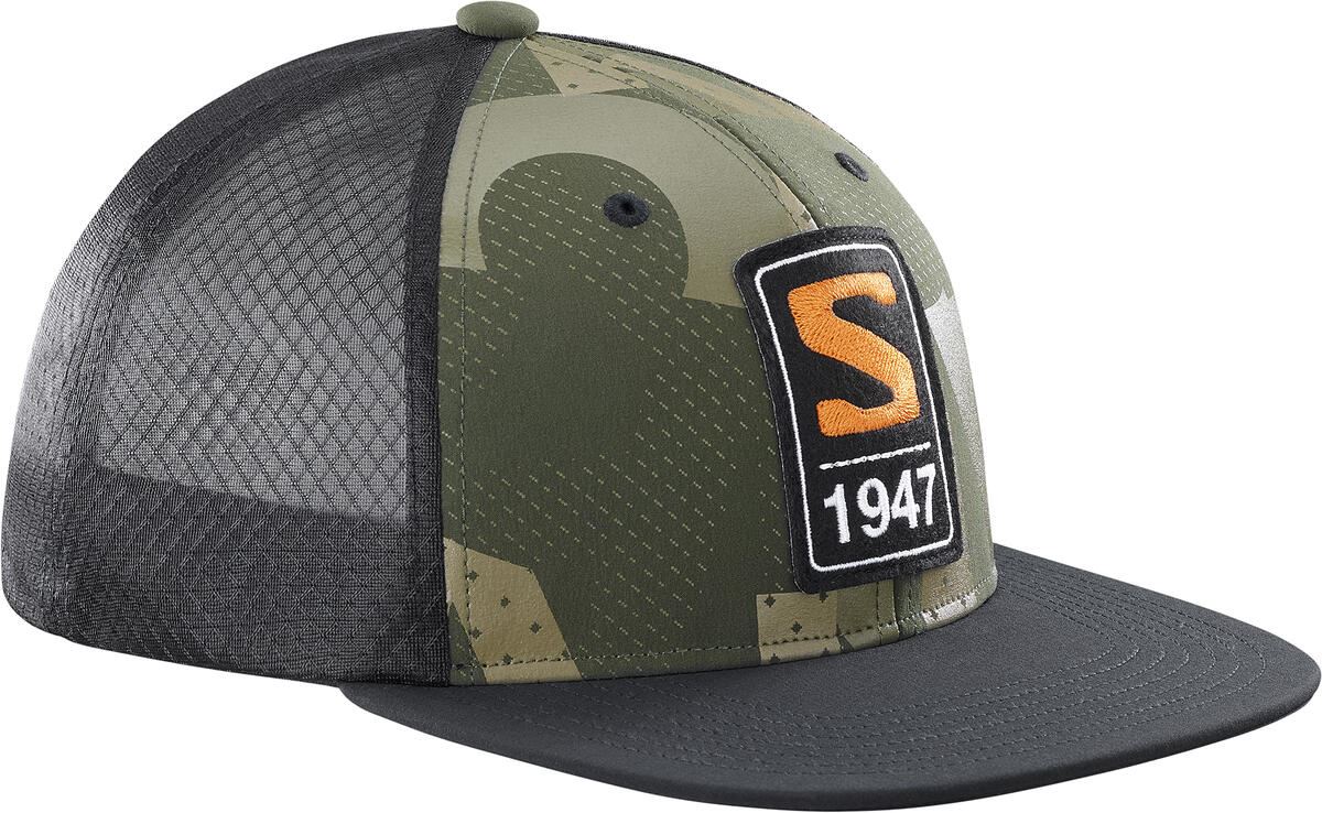 Salomon Trucker Flat Cap Pet Black/Green S/M