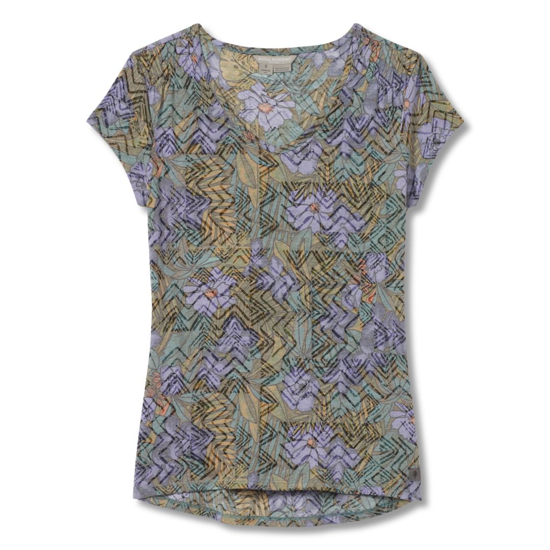 Royal Robbins Featherweight Tee Shirt Dames Sea Pine Mauka Pt M