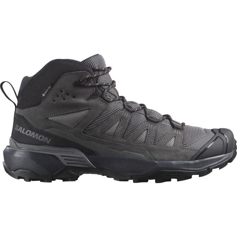 Salomon X ULTRA 360 LEATHER MID GORE-TEX Hoge Wandelschoen Heren Castlerock/Asphalt/Kelp 9