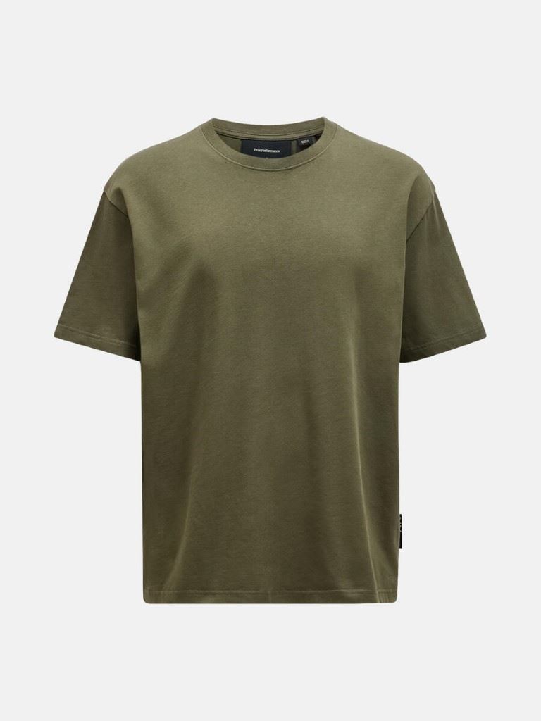 Peak Performance Heavy Cotton T-shirt Heren Pine Needle XL