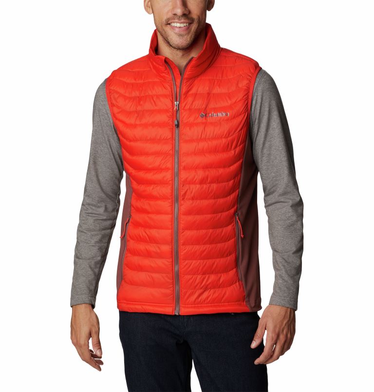 Columbia Powder Pass Vest 1842414839, Mannen, Rood, Mouwloos, maat: M