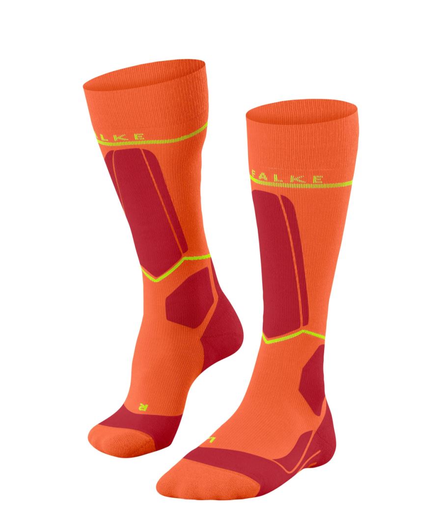 Falke Sk Compression Wool Skisok Heren Flash Orange 39-42 W3