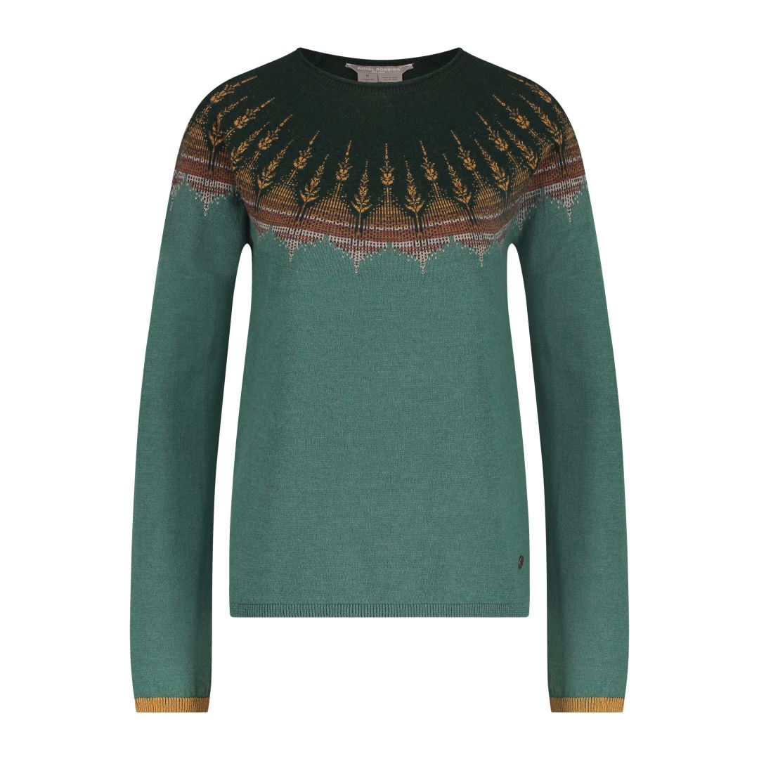 Royal Robbins Westlands Fairisle Dames Trui Sea Pine Muir Pt XL