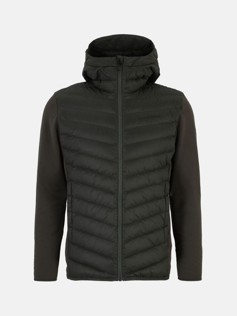 Peak Performance Frost Down Hybrid Hood Isolatiejas Heren Olive Extreme XL