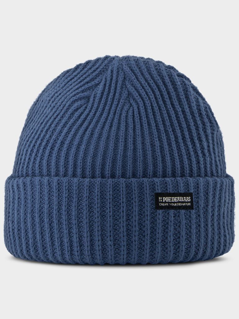 Poederbaas Royal Rib Muts Blue One Size