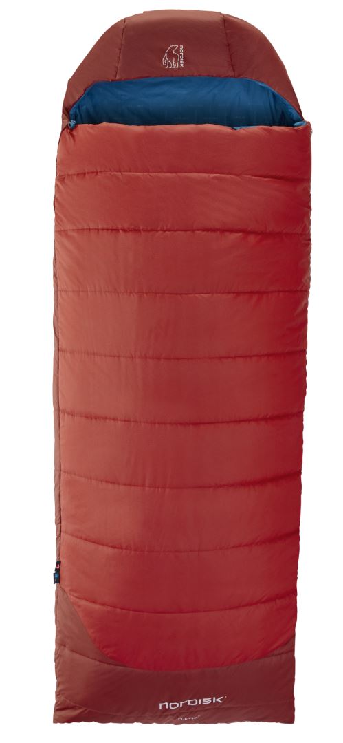 Nordisk Puk +10 Blanket Sleeping Bag L, rood/blauw