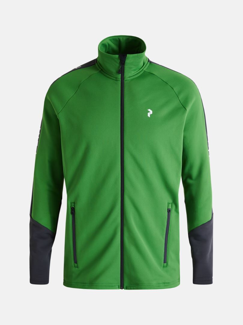 Peak Performance Rider Zip Fleece Heren Isolatiejas Race Green XL