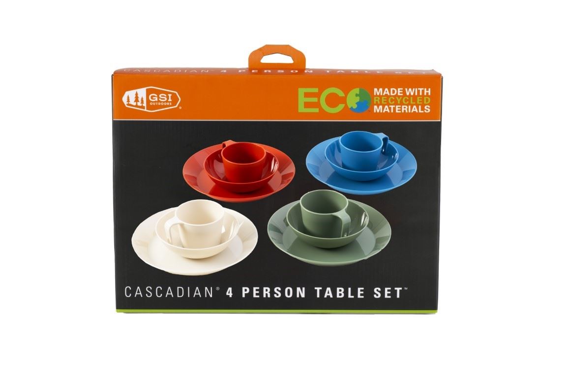 Gsi Outdoors Cascadian 4 Person Table Set Servies Multi Set