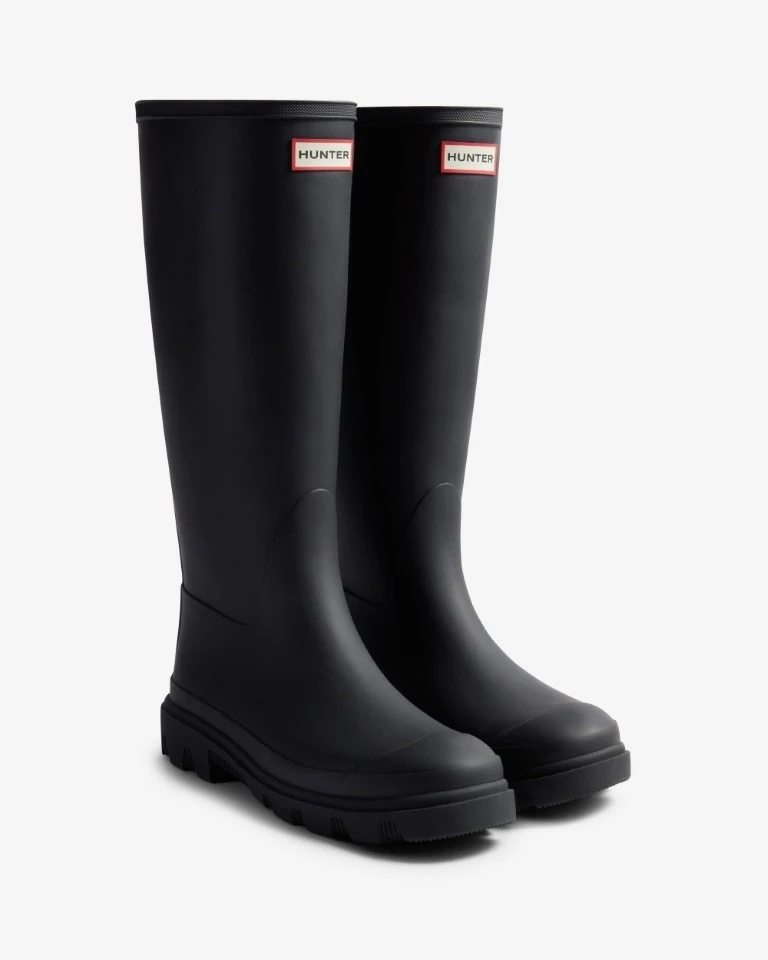 Hunter Downpour Tall Regenlaars Black 44