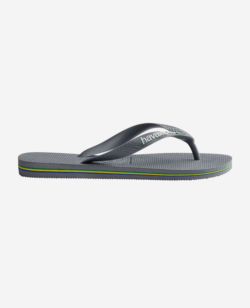 Havaianas Brasil Logo Slipper Steel Grey/Steel Grey 39/40