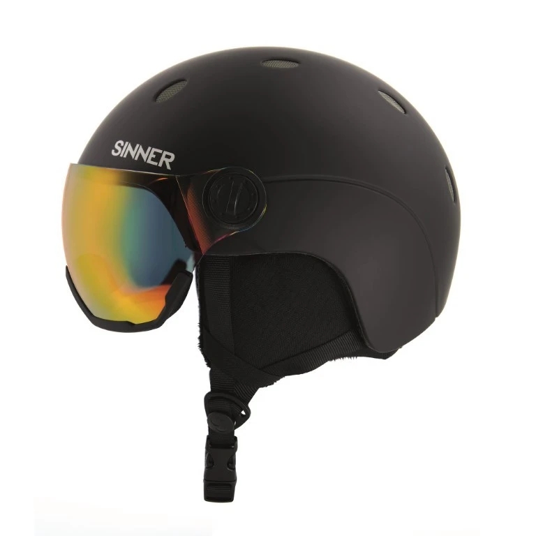 Sinner Titan Visor Helm Matte Black-Red L