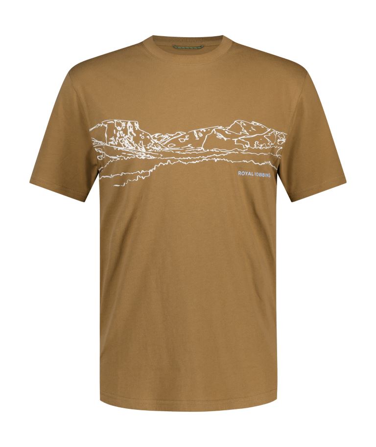 Royal Robbins Rr Graphic S/S T-Shirt Heren Caramel Café L