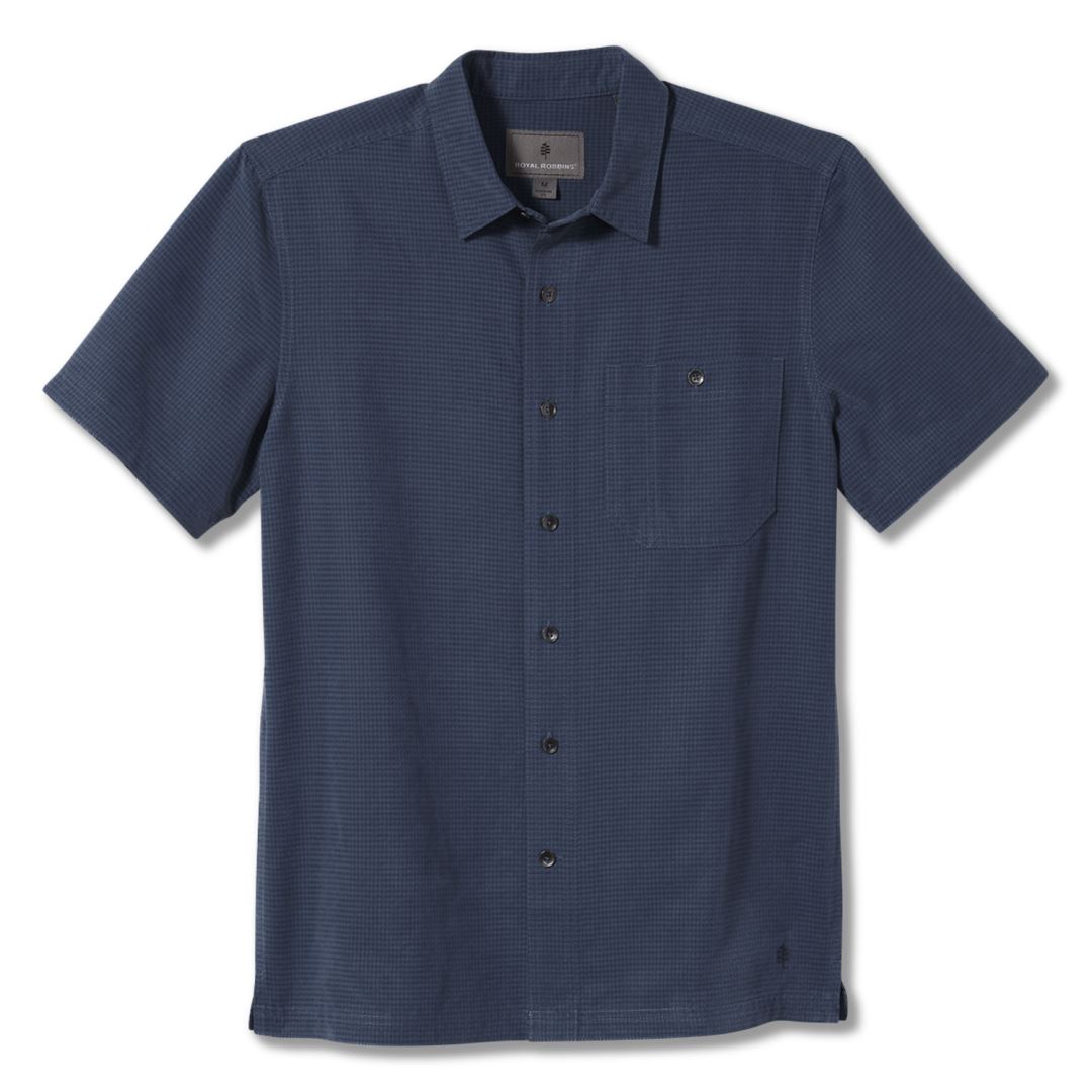 Royal Robbins Mojave Pucker Dry S/S T-shirt Heren Collins Blue XL
