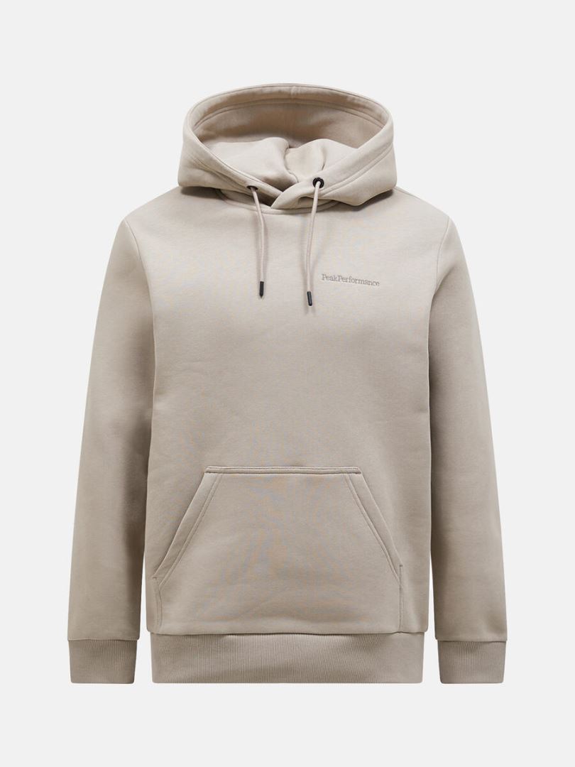 Peak Performance Original Small Logo Hood Trui Heren Avid Beige M