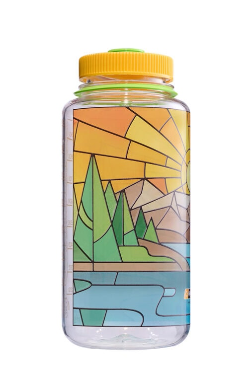 Nalgene Wide Mouth Clear Stained Glass Sustain 1L Drinkfles River 1L