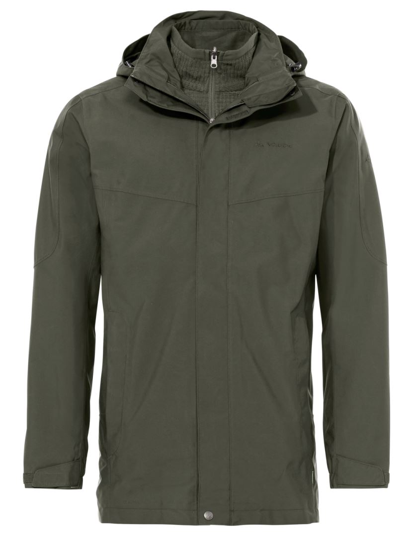 Vaude Men's Idris 3in1 Parka III - Outdoorjas - Heren - Khaki - Maat L