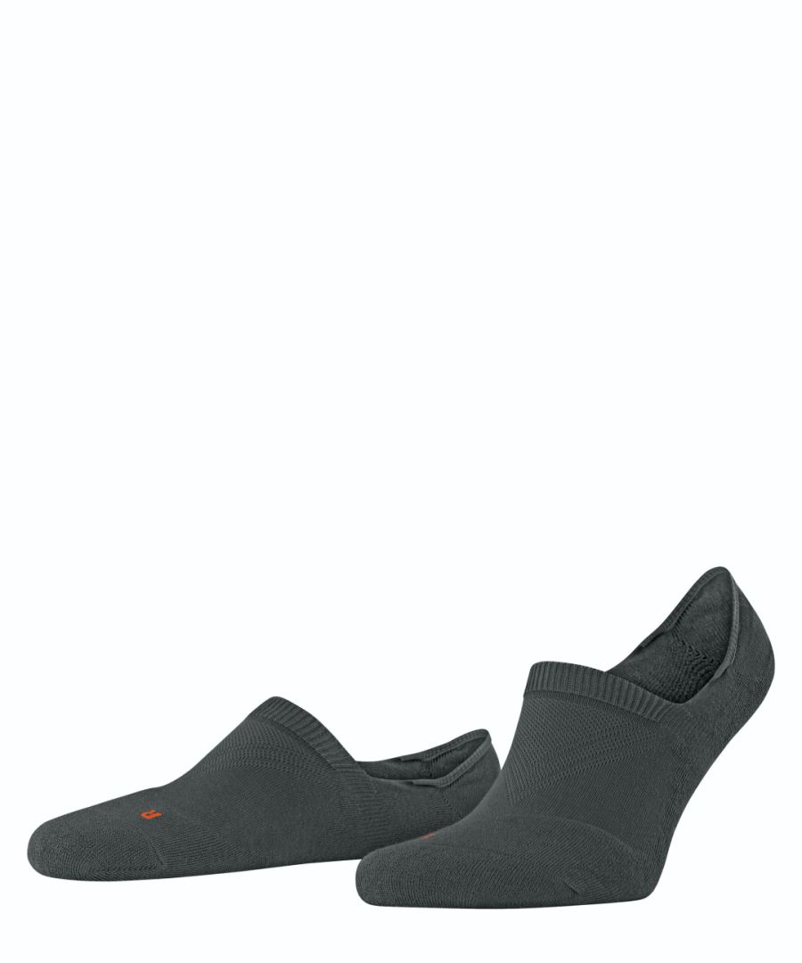 FALKE Cool Kick anatomische pluche zool Functioneel garen Unisex Invisible sneakersokken grijs - Maat 44-45