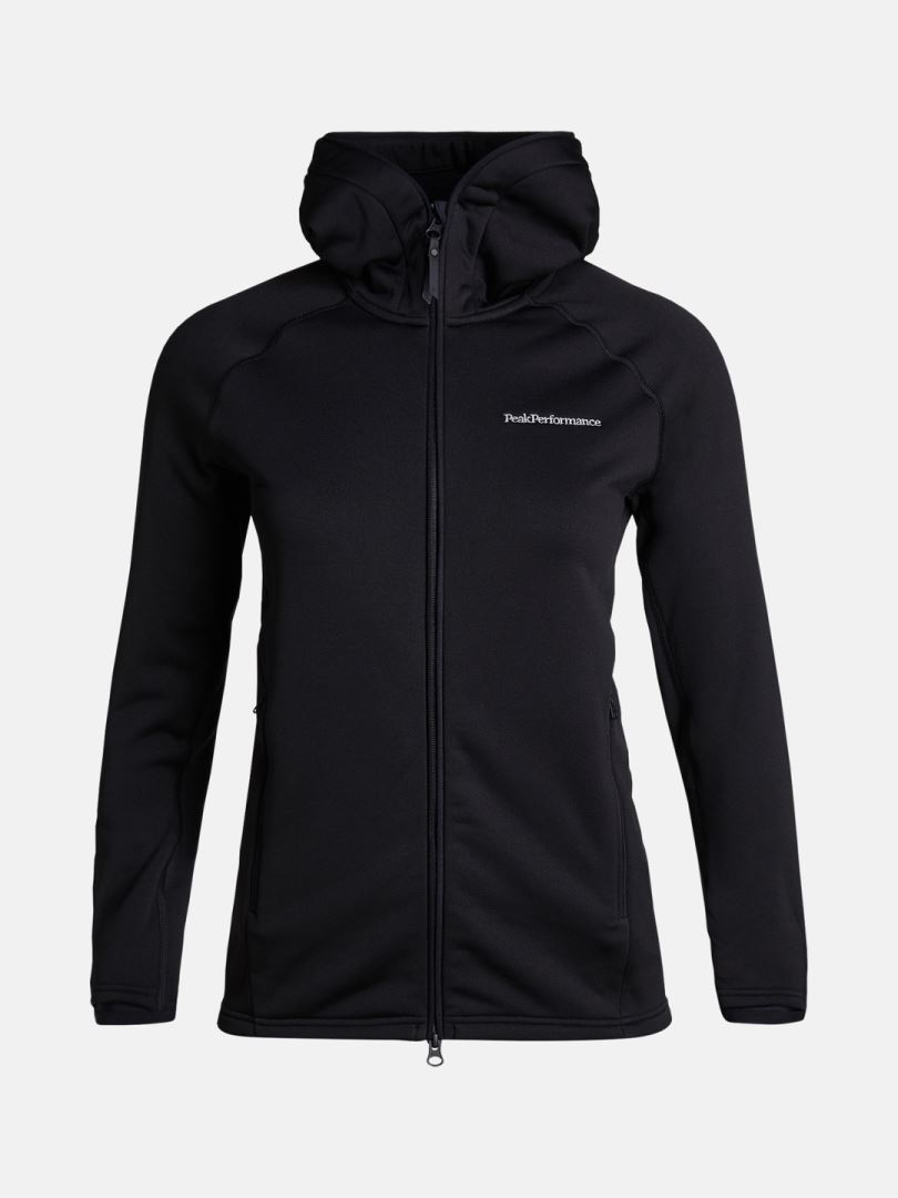 Peak Performance Chill Light Zip Hood Dames Vest Black S