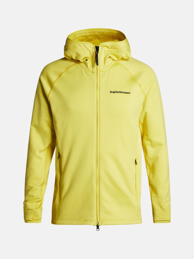 Peak Performance Chill Light Zip Hood Heren Jas Canary Lime L