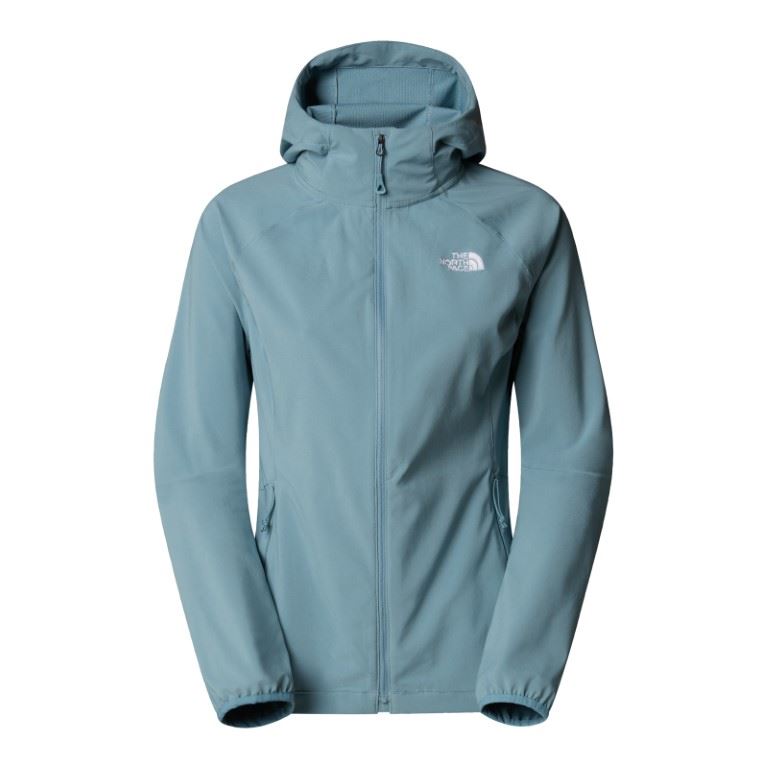 The North Face Nimble Hoodie Softshell Jas Dames Shallow Blue L