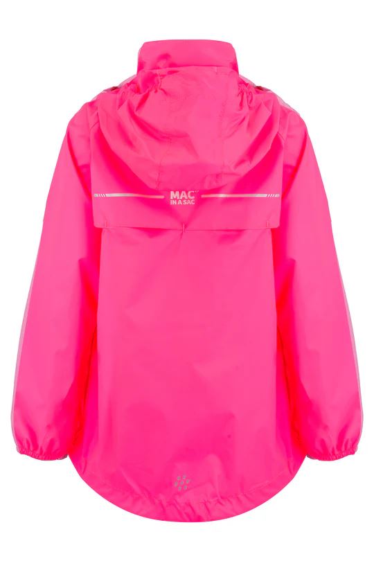 Mac in a sac Mini Regenjas Kinderen Neon Pink 11/13 Yrs