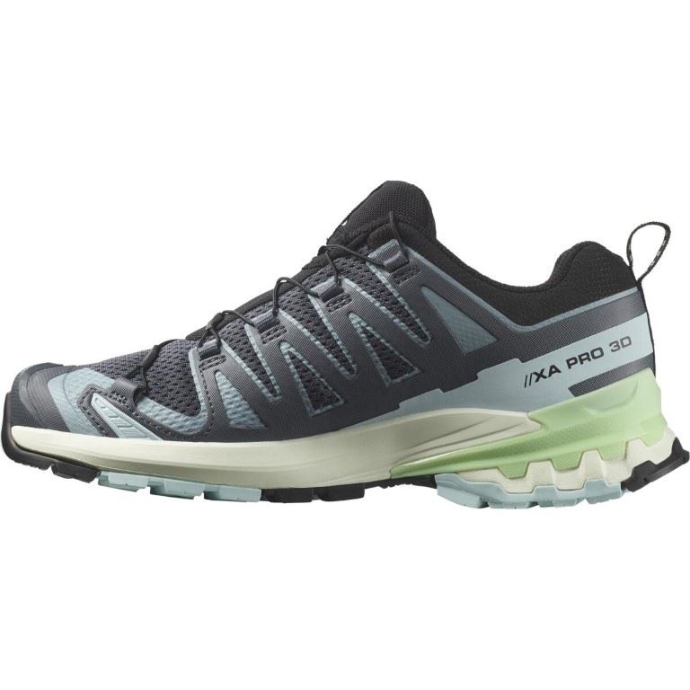 Salomon Xa Pro 3D V9 Lage Wandelschoen Dames Turbulence/Iced Aqua/Patina Green 8