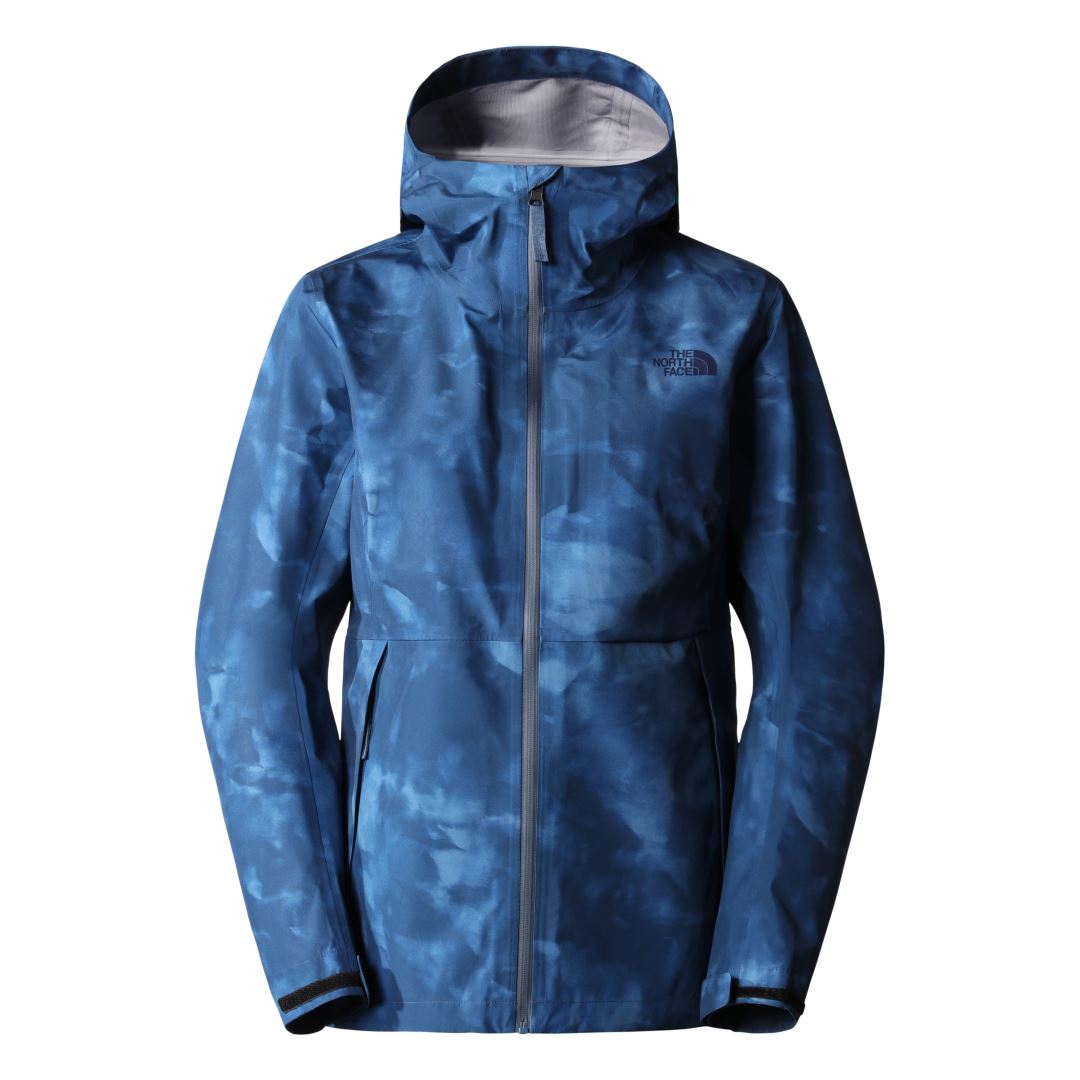 The North Face Printed Dryzzle Futurelight Dames Hardshell Jas Shady Blue River Dye Print S
