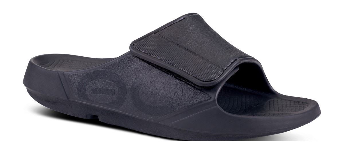 Oofos OOahh Sport Flex Slipper Black/Matte 43/M10/W12