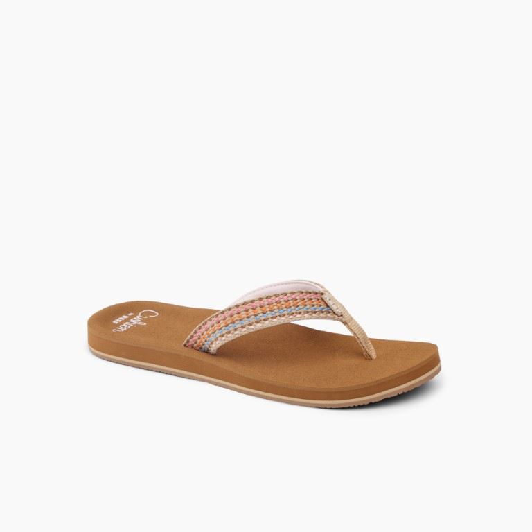 REEF Baja Elana Slipper Dames Brown/Pink 9