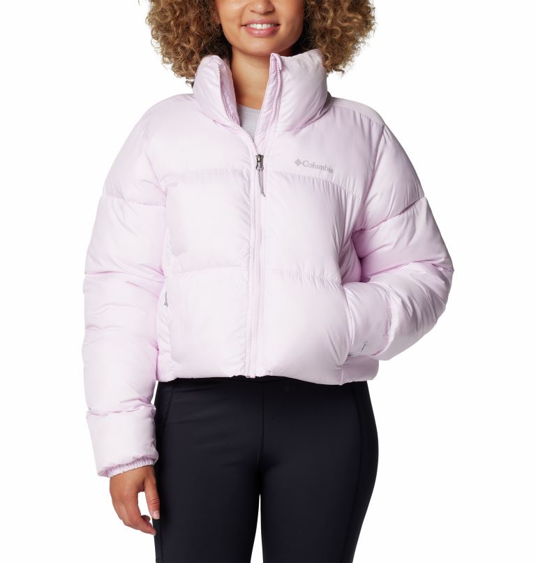Columbia Puffect™ II Cropped Isolatiejas Dames Pink Ice Timber M