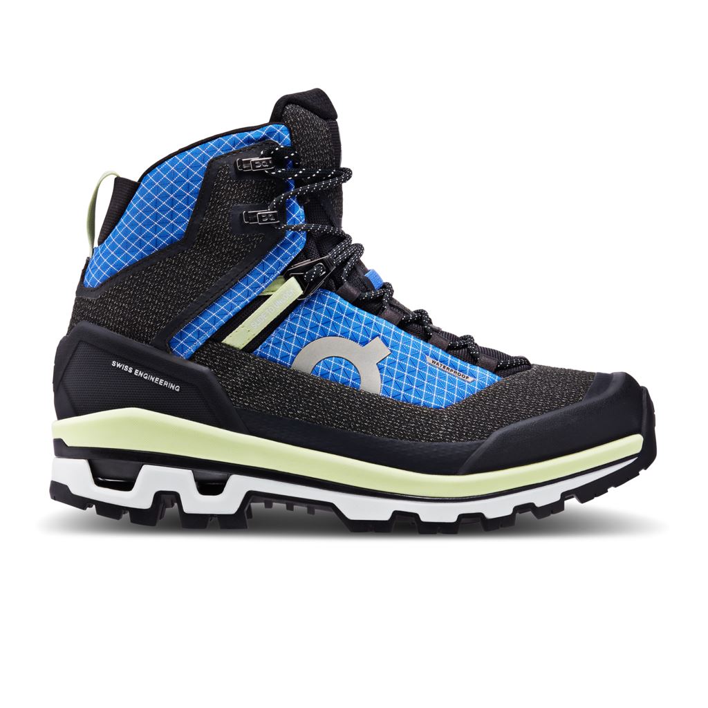 ON Cloudalpine Waterproof Dames Hoge Wandelschoen Cobalt | Limelight 40,5