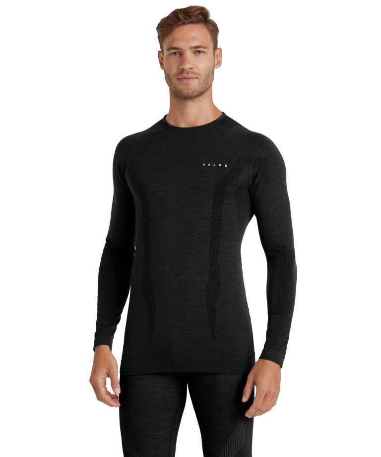 Falke Ls Wool-Tech Shirt Heren Black Xl