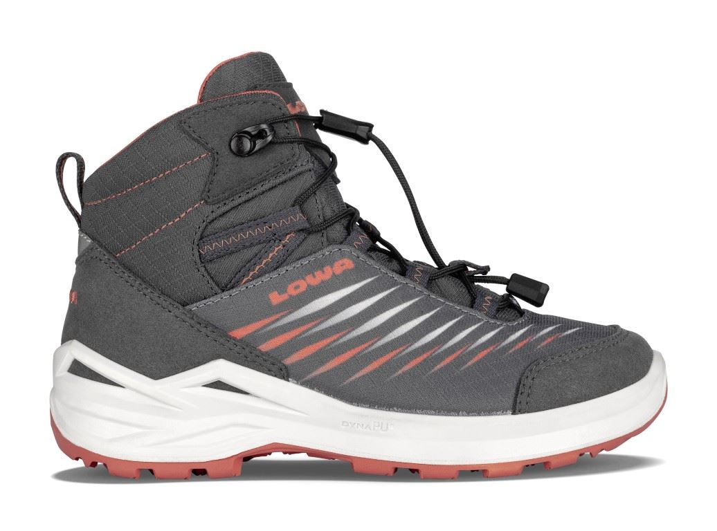 Lowa Zirrox II GTX Mid Jr Hoge Wandelschoen Kinderen Graphite/Coral 34