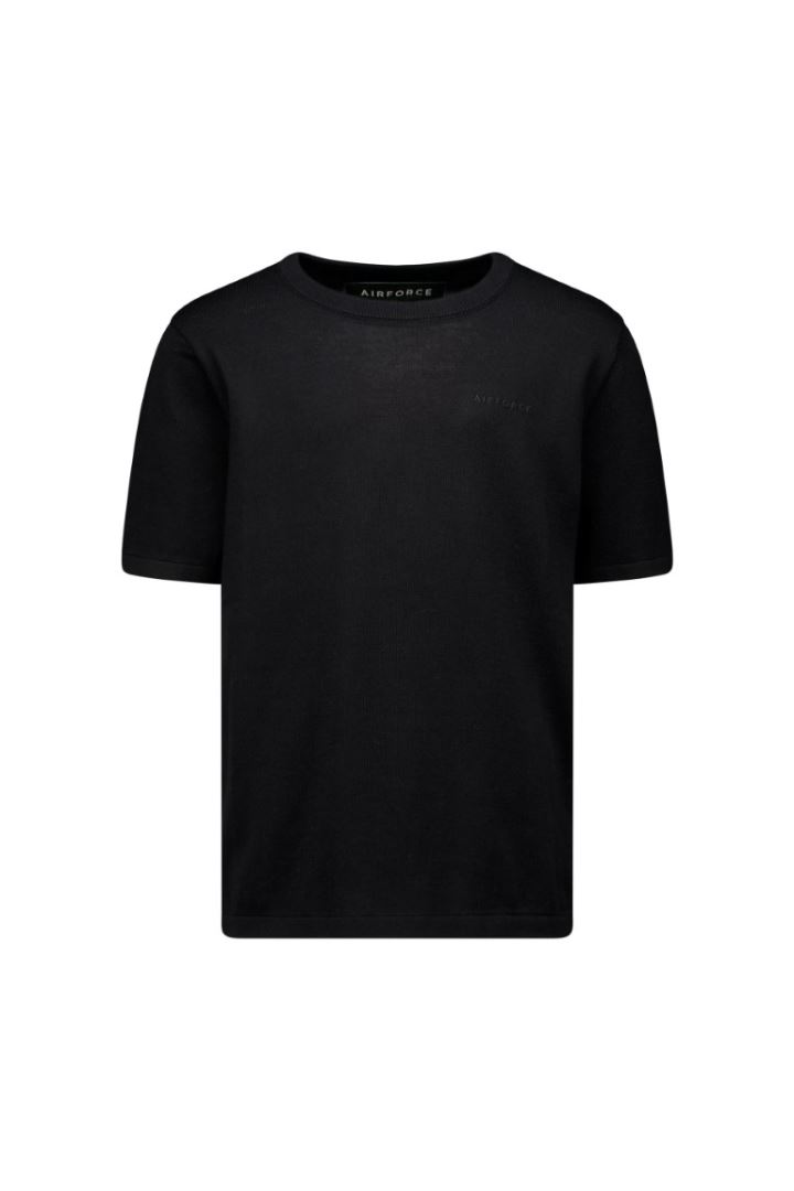 Airforce Knitted T-shirt Kinder - Jongens True Black 8