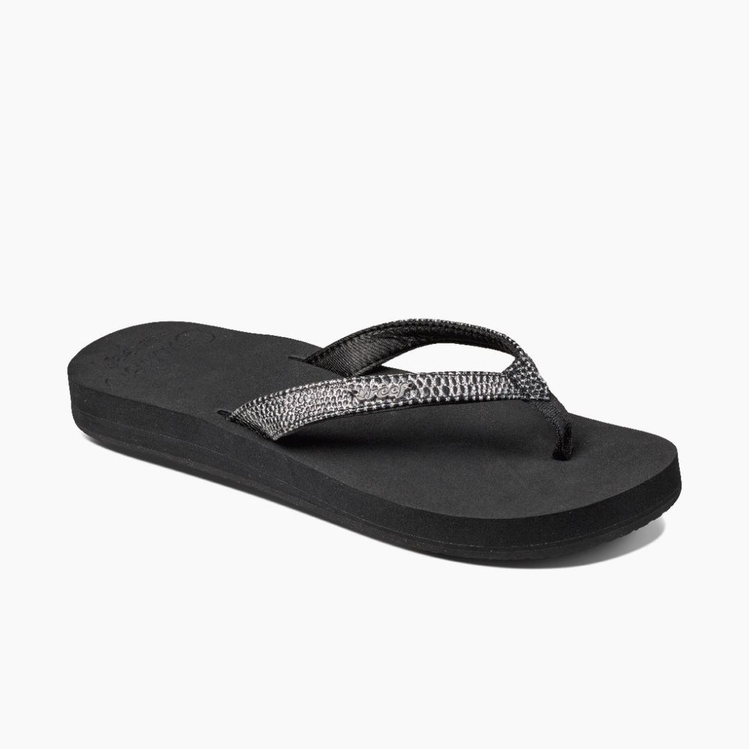 REEF Star Cushion Sassy Slipper Dames Black/Silver 10